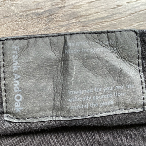 Frank & Oak Debbie skinny jeans black wash high rise 99% cotton - Picture 10 of 16